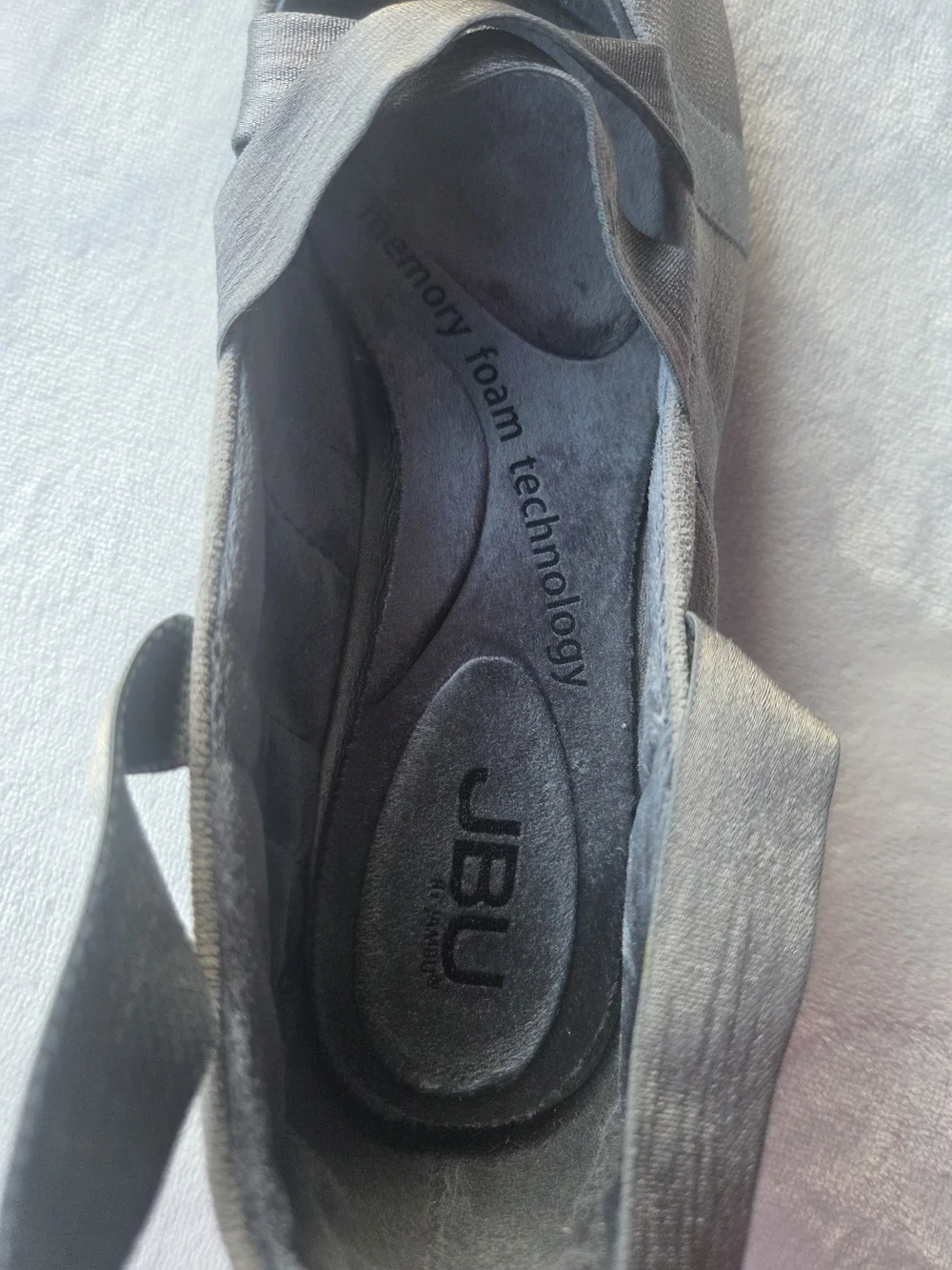 JBU by Jambu Ruthson Gray Memory Foam Comfort Mary Jane Flats Women's 8.5M